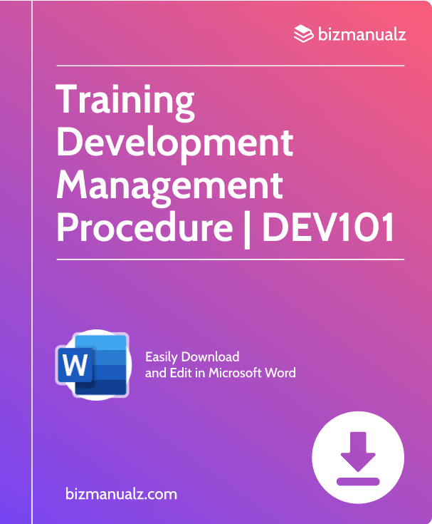 Training Development Management Procedure | DEV101