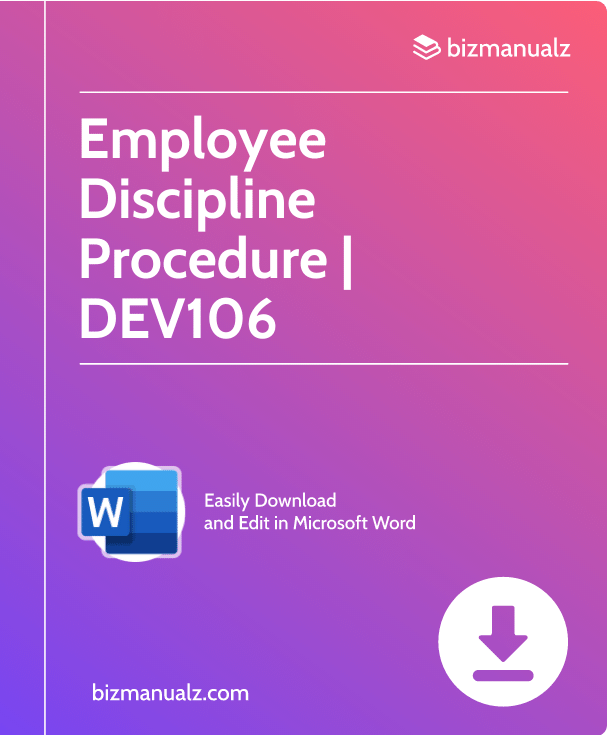 Employee Discipline Procedure | DEV106