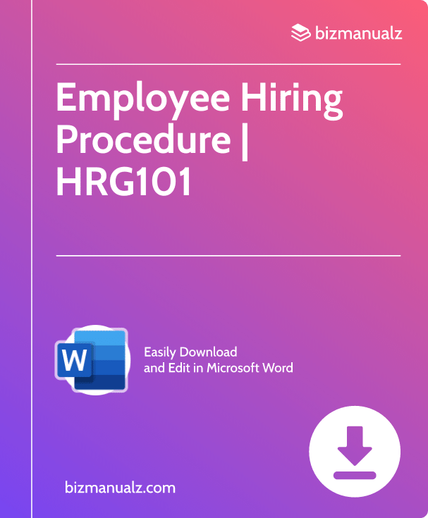 Employee Hiring Procedure | HRG101