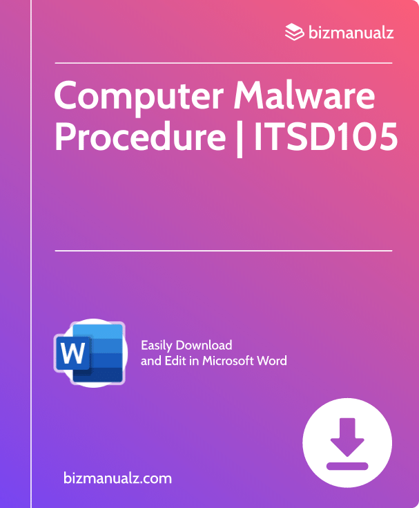 Computer Malware Procedure | ITSD105