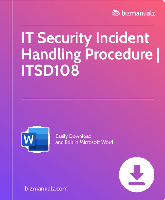 IT Security Incident Handling Procedure | ITSD108