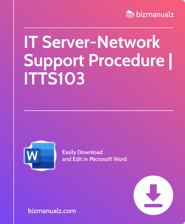IT Server-Network Support Procedure | ITTS103