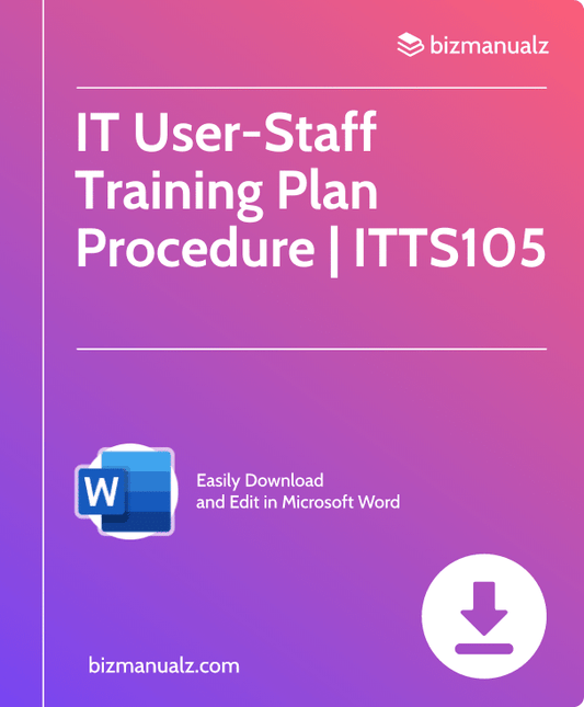 IT User-Staff Training Plan Procedure | ITTS105