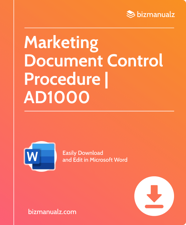 Marketing Document Control Procedure | AD1000