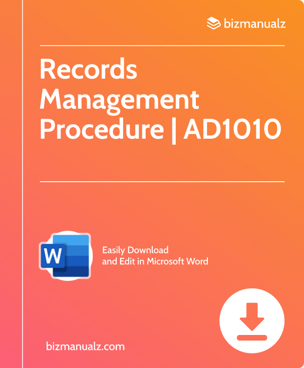 Records Management Procedure | AD1010