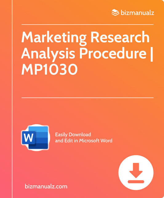 Marketing Research Analysis Procedure | MP1030