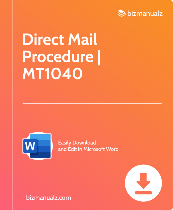Direct Mail Procedure | MT1040