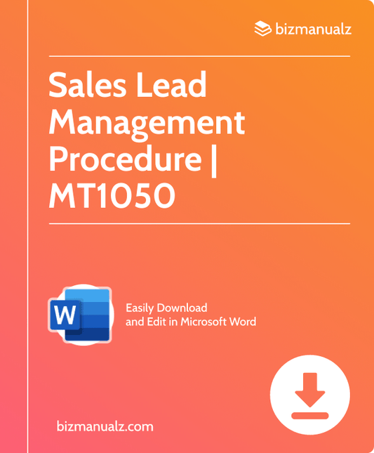Sales Lead Management Procedure | MT1050