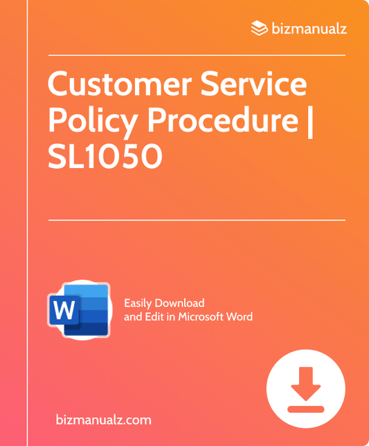 Customer Service Policy Procedure | SL1050