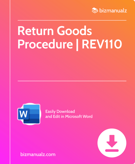 Return Goods Procedure | REV110