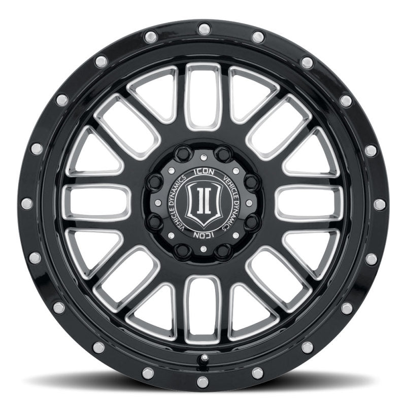 04-22 Ford F-150/10-14 SVT Raptor/14-22 Expedition ICON 1220906356GBMW Alpha 20x9 6x135 16mm Offset 5.625in BS Gloss Black Milled Spokes Wheel