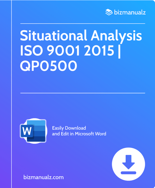 Situational Analysis ISO 9001 2015 | QP0500