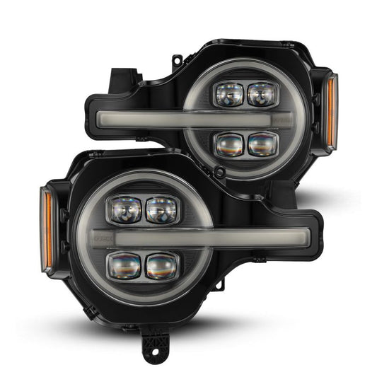 21-26 Ford Bronco / 22-26 Bronco Raptor AlphaRex 880260 NOVA-Series LED Projector Headlights Black