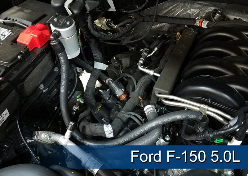 11-26 Ford F-150 2.7L / 3.5L / 5.0L & 18-21 Ford Expedition 3.5L J&L 3016P-C Passenger Side Oil Separator 3.0 - Clear Anodized