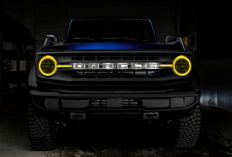 21-24 Ford Bronco Oracle 1471-334 Headlight Halo Kit w/DRL Bar - Base Headlights ColorSHIFT® - w/ No Controller