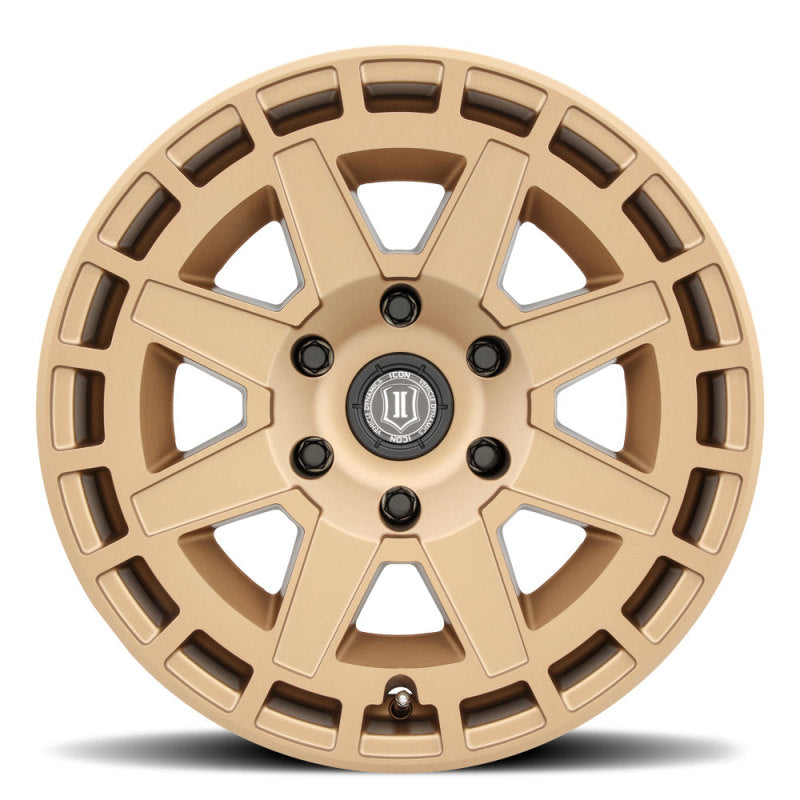 21-23 Ford Bronco ICON 3217858347BS Compass 17x8.5 6x5.5 0mm Offset 4.75in BS Satin Brass Wheel