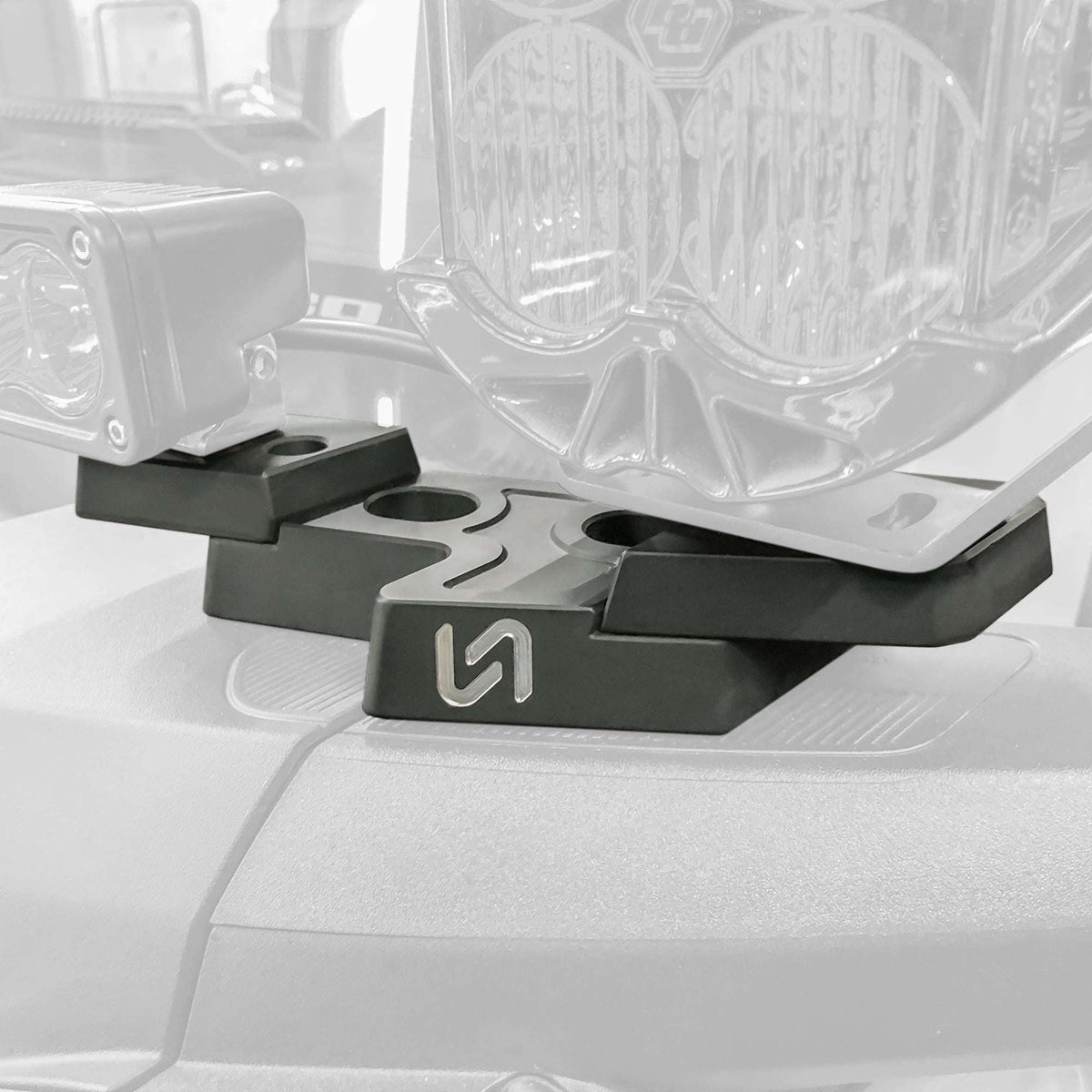 21-26 Ford Bronco 2DR/4DR Turn Offroad LB1-M1 Billet Mirror Light Mount for Ford Bronco (Pair)