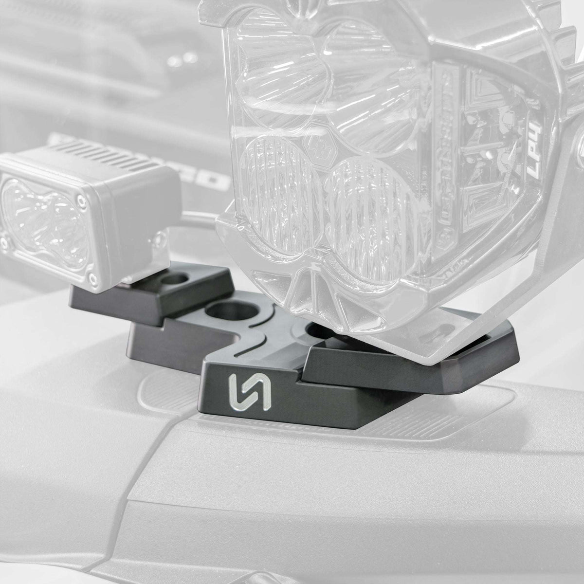 21-26 Ford Bronco 2DR/4DR Turn Offroad LB1-M1 Billet Mirror Light Mount for Ford Bronco (Pair)