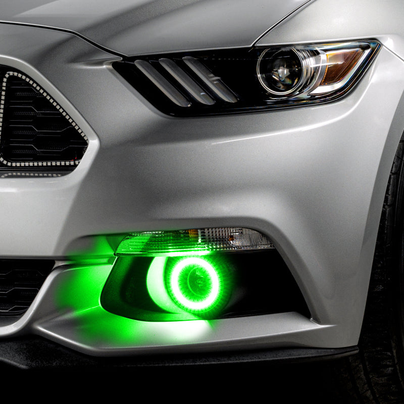 15-17 Ford Mustang Oracle 1235-332 Dynamic ColorSHIFT RGB+A Projector Surface Mount Fog Light Halo Kit