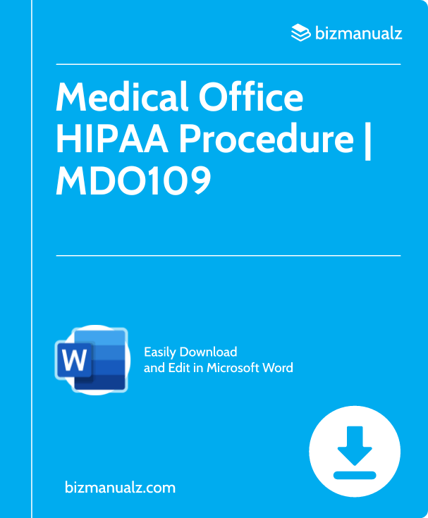 Medical Office HIPAA Procedure | MDO109