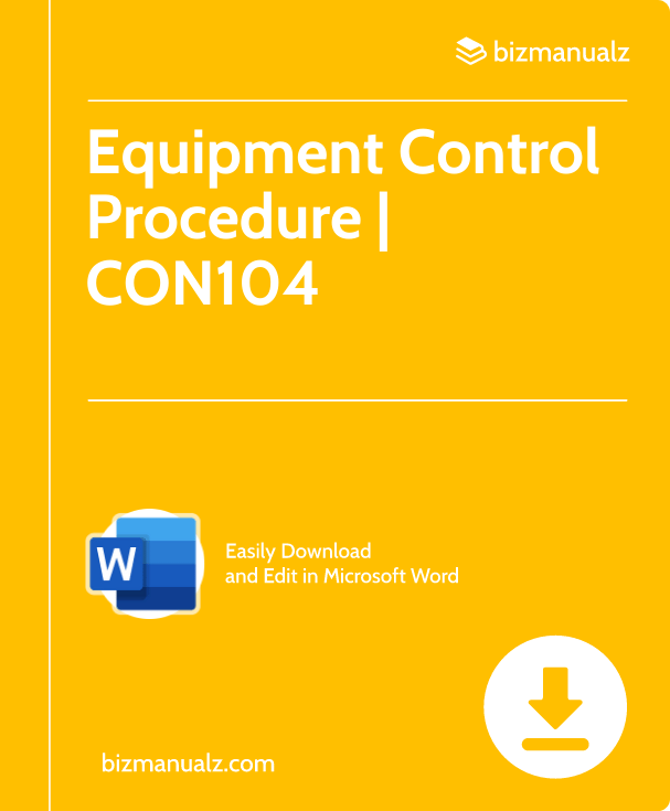 Equipment Control Procedure | CON104
