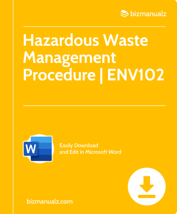 Hazardous Waste Management Procedure | ENV102