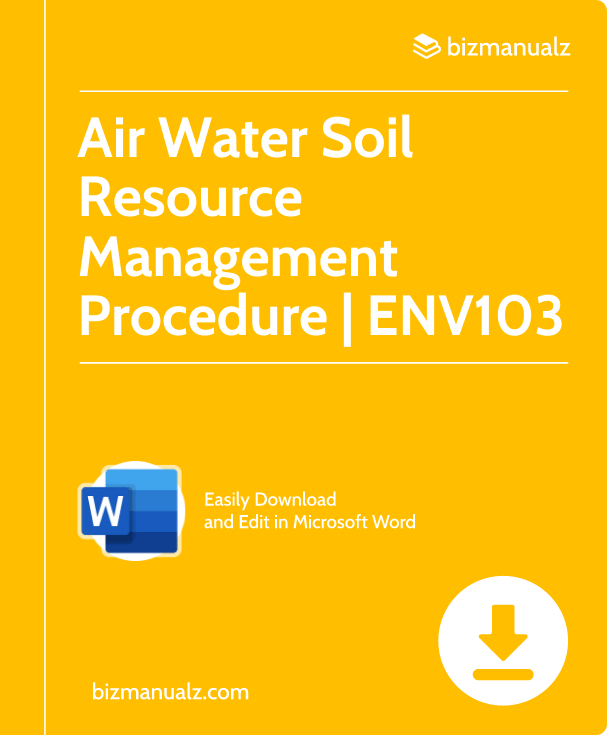 Air Water Soil Resource Management Procedure | ENV103