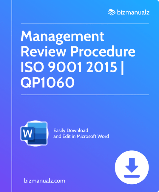 Management Review Procedure ISO 9001 2015 | QP1060