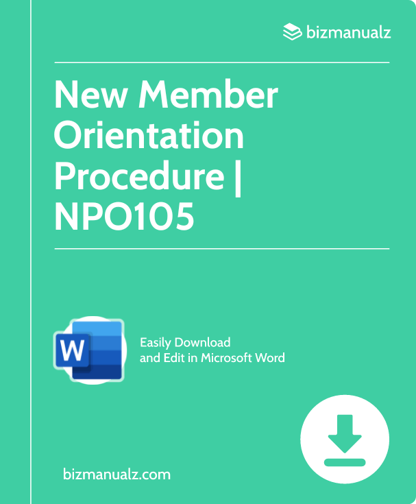 New Member Orientation Procedure | NPO105