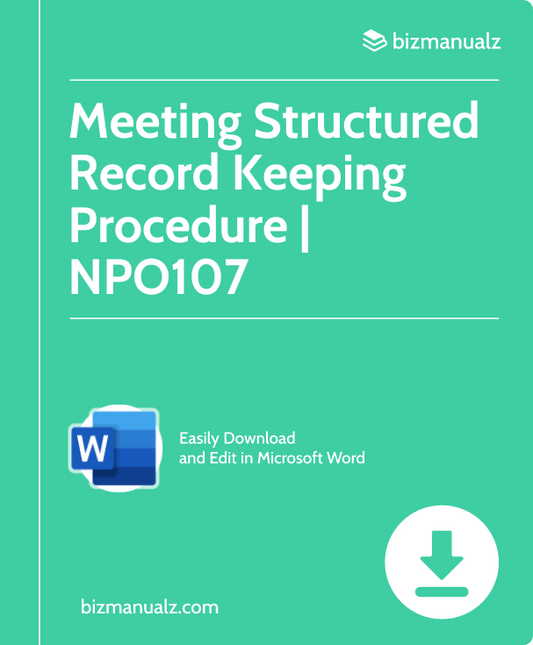 Meeting Structured Record Keeping Procedure | NPO107