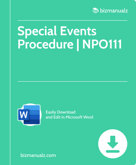 Special Events Procedure | NPO111