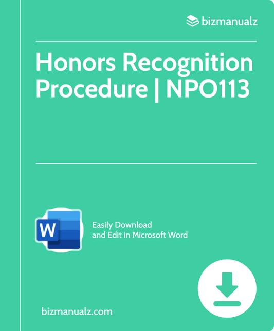 Honors Recognition Procedure | NPO113