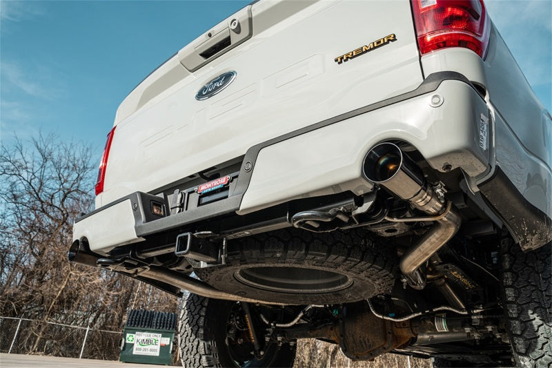 21-25 Ford F-150 V6 3.5L EB CORSA Performance 21185BLK 5.5ft Bed 145.4" Wheelbase Sport Cat-Back Dual Rear Exit-Black PVD