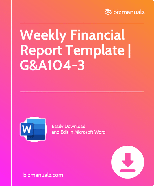 Weekly Financial Report Template | G&A104-3