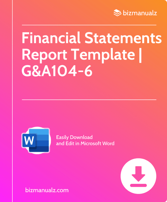 Financial Statements Report Template | G&A104-6