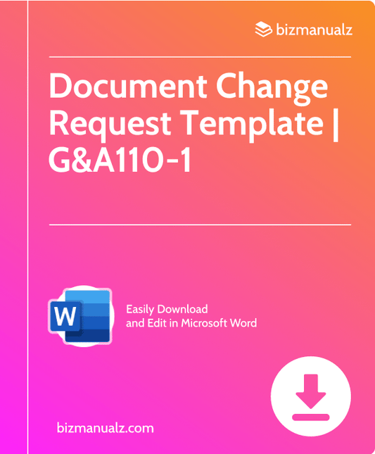 Document Change Request Template | G&A110-1