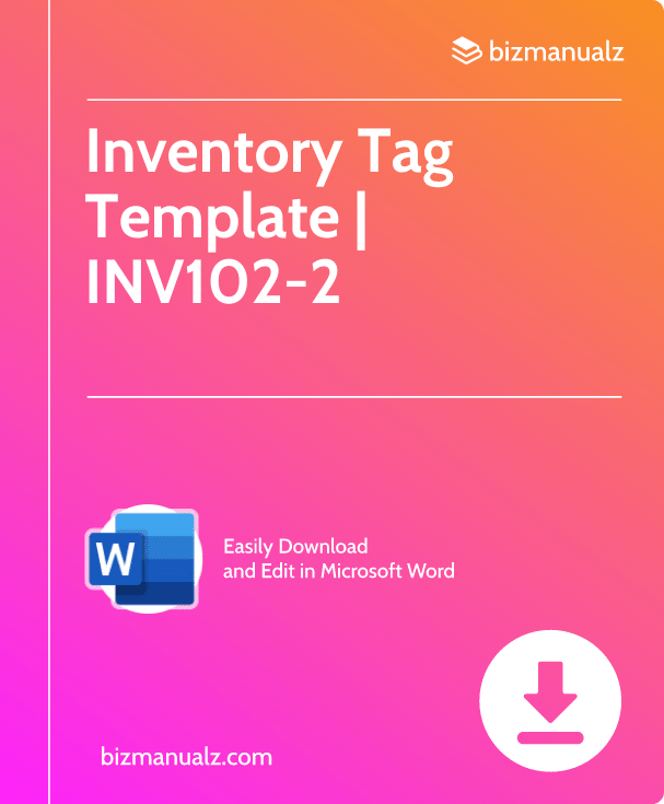 Inventory Tag Template | INV102-2
