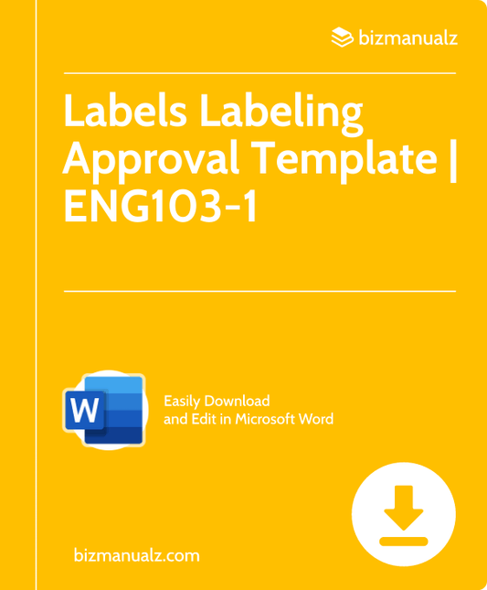 Labels Labeling Approval Template | ENG103-1