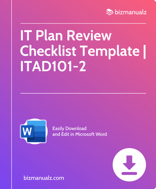 IT Plan Review Checklist Template | ITAD101-2