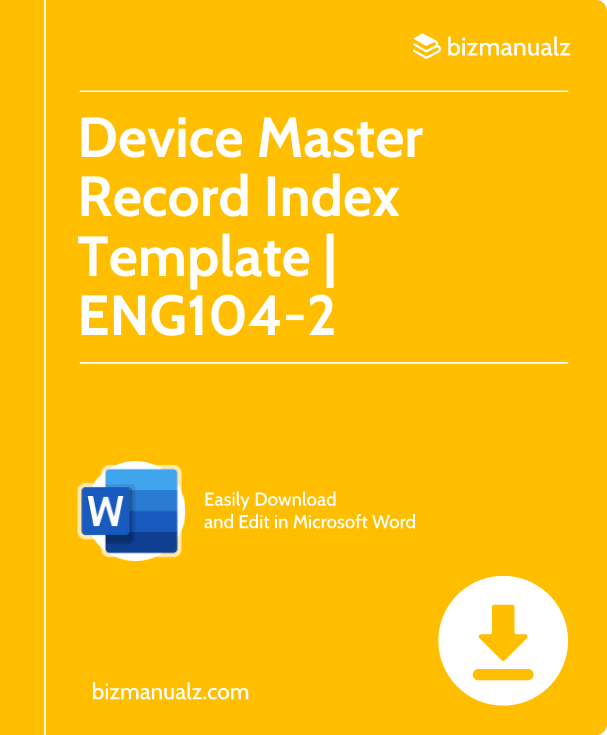 Device Master Record Index Template | ENG104-2
