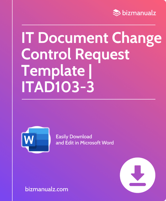 IT Document Change Control Request Template | ITAD103-3