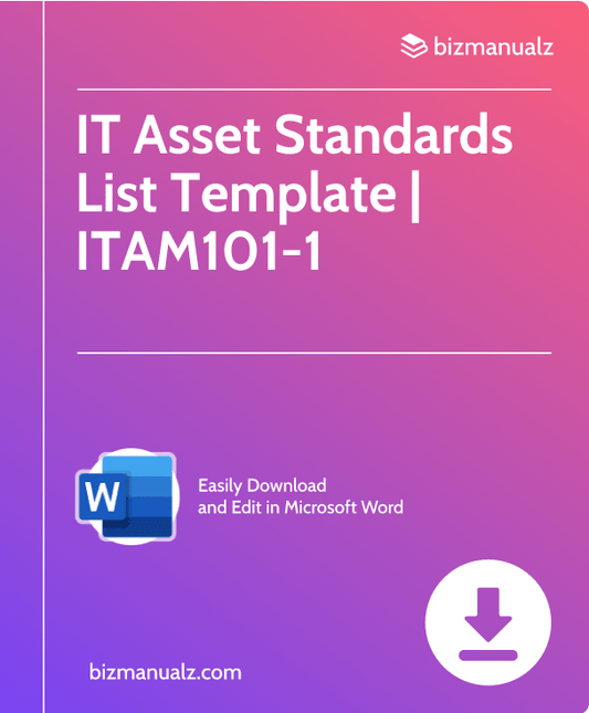 IT Asset Standards List Template | ITAM101-1