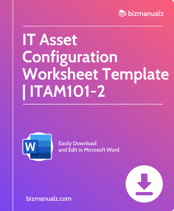 IT Asset Configuration Worksheet Template | ITAM101-2
