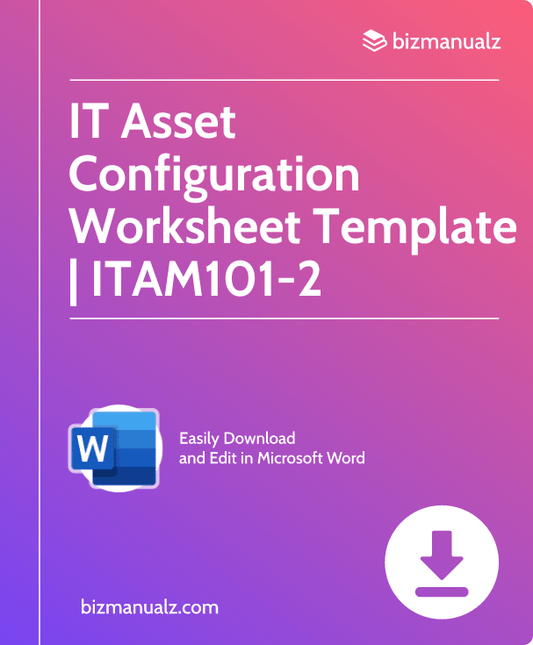 IT Asset Configuration Worksheet Template | ITAM101-2