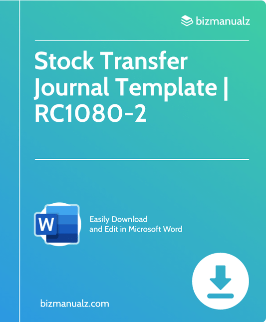 Stock Transfer Journal Template | RC1080-2