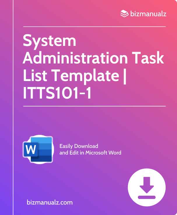 System Administration Task List Template | ITTS101-1