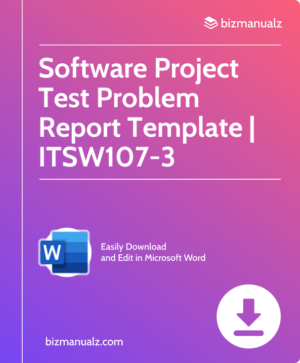 Software Project Test Problem Report Template | ITSW107-3