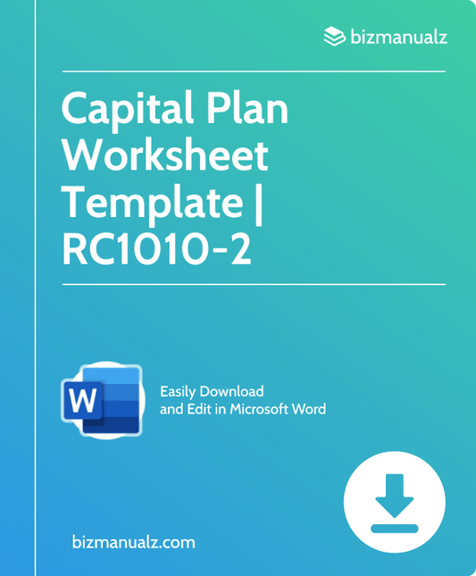 Capital Plan Worksheet Template | RC1010-2