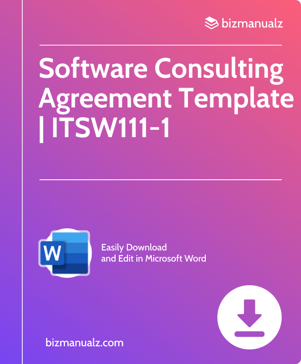 Software Consulting Agreement Template | ITSW111-1