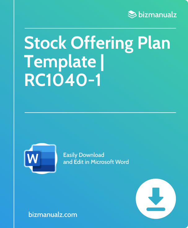 Stock Offering Plan Template | RC1040-1